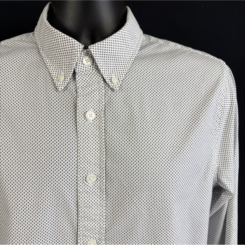 Abercrombie & Fitch Men Super Slim Stretch Shirt Size Medium Geometric Print